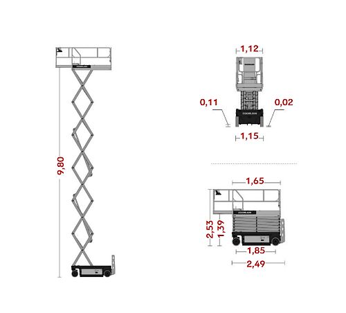 Ножничный подъёмник ZOOMLION ZS1012HD